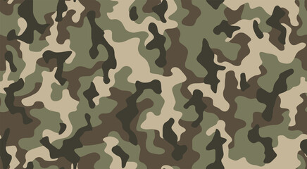 Fototapeta premium Full seamless abstract military camouflage skin pattern vector for decor and textile. Army masking design for hunting textile fabric printing and wallpaper. Design for fashion and home design.