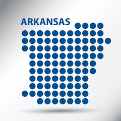 Arkansas State Abstract Dotted Map