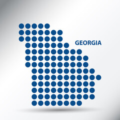 Georgia State Abstract Dotted Map