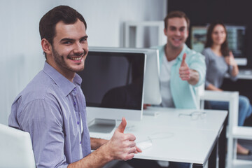 Fototapeta premium Young successful team working