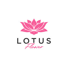 lotus flowers design logo Template