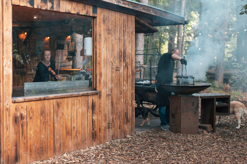 outdoor barbeque restaurant in the naturalness