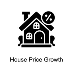 House Price Growth Vector Solid icons for your digital or print projects.