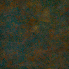 Green and brown stained metal effect stone wall