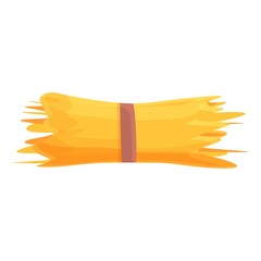 Hay stack icon cartoon vector. Bale straw. Farm wheat