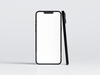 phone mockup, mobile phone on white background, device mockup, 3d render