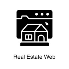 Real Estate Web Vector Solid icons for your digital or print projects.