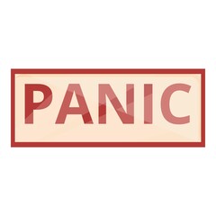 Panic icon cartoon vector. Anxiety stress. Mental attack