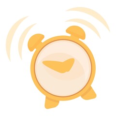 Alarm clock ringing icon cartoon vector. Ring wake. Watch time