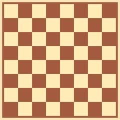 chess and checkers game board. yellow and brown pattern