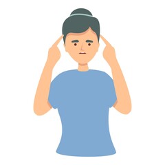 Sexual menopause icon cartoon vector. Woman cycle. Fertility balance