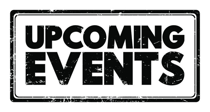 Upcoming Events text stamp, concept background