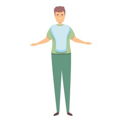 Man xray scan machine icon cartoon vector. Radiology doctor. Medical health