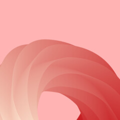 Vector Abstract pink curved lines background. Template brochure design.