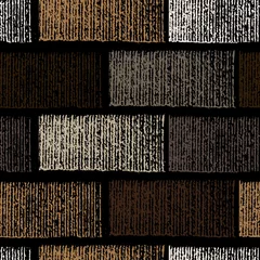 Stickers pour porte Brun Mur de briques grunge sans soudure. Illustration vectorielle.