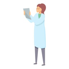 Diagnosis patient icon cartoon vector. Chest xray. Test health