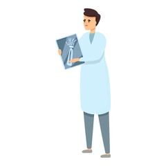 Hospital xray doctor icon cartoon vector. Medical radiology. Scan machine