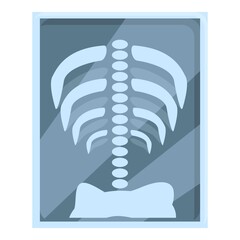 Xray new chest scan icon cartoon vector. Radiology doctor. Machine health