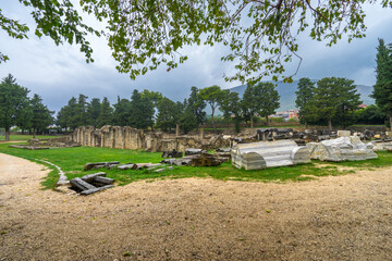 Ruins of Salona an ancient Roman capital of Dalmatia. Croatia