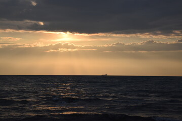 Sunrise over the Black Sea in early January