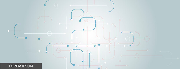 Fototapeta premium Connect futuristic abstract board. Vector innovation connect circles