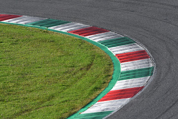 detail of curb on a racing track