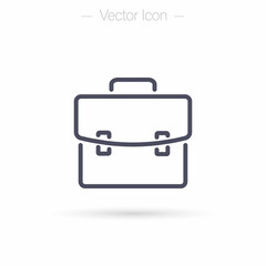 Briefcase line icon. Suitcase symbol. Isolated vector illustration.