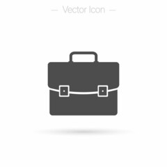 Briefcase icon. Suitcase symbol. Isolated vector illustration.