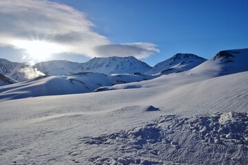 北アルプス・立山連峰　雪景色