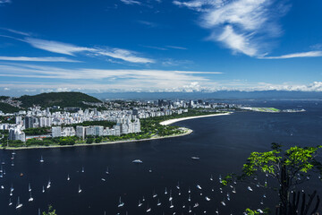 View from the Sugarloaf mountain in Rio de Janeiro. Brazil.