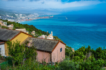 Fototapeta na wymiar Panoramic view to Genoa