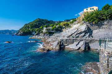 The promenade of Zoagli
