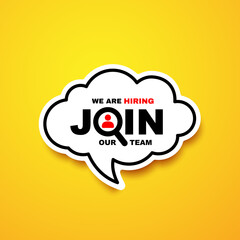 We are hiring, join our team illustration