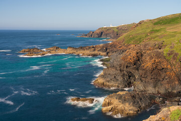 Fototapeta premium Boscaswell Cliff at the coast of Cornwall. United Kingdom