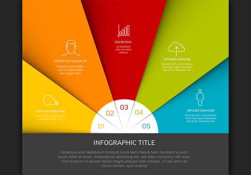 Fan Folded Papers Infographic
