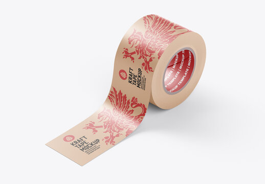 Premium PSD  Psd patterned duct tape mockup psd editable design