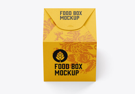 Kraft Square Food Box Mockup