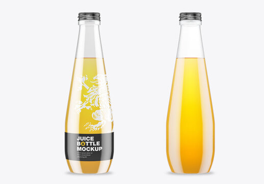 Glass Juice Bottle Mockup