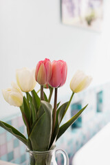 tulips in vase