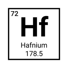 Hafnium element chemistry symbol education atom sign