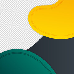 Gradient wave green blue yellow colorful sale post design template background