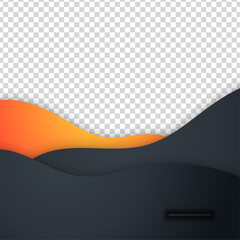 Modern bloob black orange colorful sale post design template background