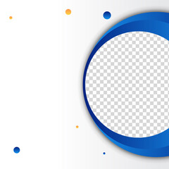 Circle transparant Blue colorful sale post design template background
