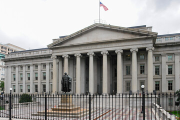 United States Treasury Department Building in Washington D.C. United States of America	