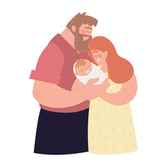 parents with a baby