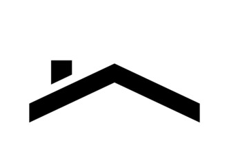 House roof icon logo vector silhouette. Flat roof house symbol estate illustration shape - obrazy, fototapety, plakaty