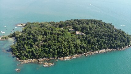 aerial view of the island