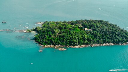 aerial view of the island