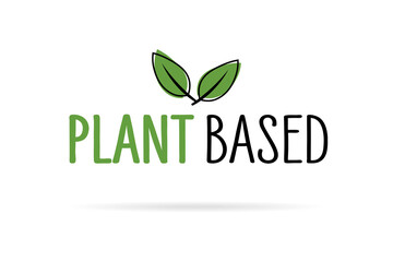 Plant based - Icon on a white background.