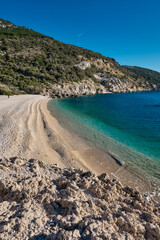 view of the Lubenice beach in island Cres